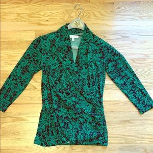 Chaus 3/4 sleeve Wrap Top Small.